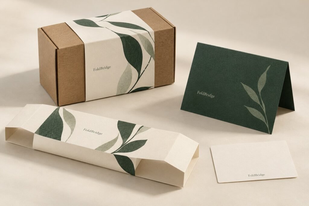 Printed packaging sleeve and insert card concept studies